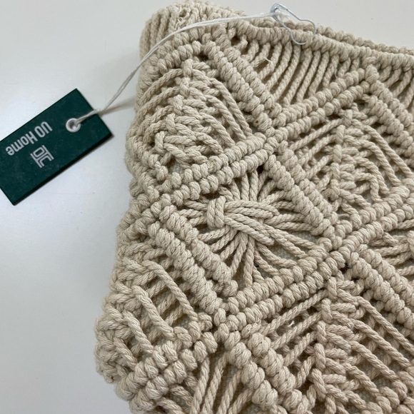 NWT Urban Outfitters Macramé Rattan Catch-All Basket- Small - Picture 4 of 12